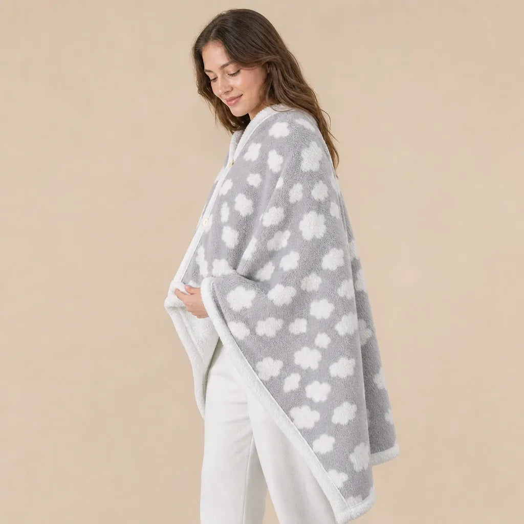 Ton poncho Poncho Polaire Imprimé Nuages