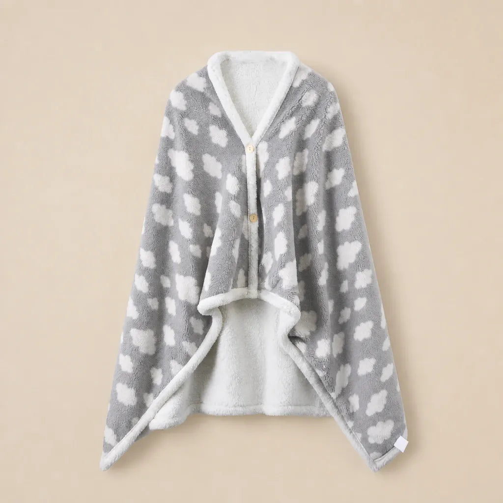 Ton poncho Poncho Polaire Imprimé Nuages