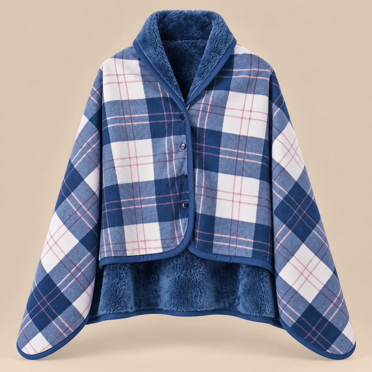 Ton poncho Poncho Polaire Portable À Carreaux