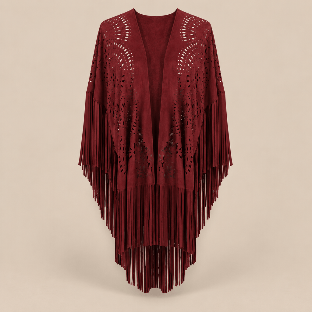 Ton poncho Poncho Polyester Camel En Suédine