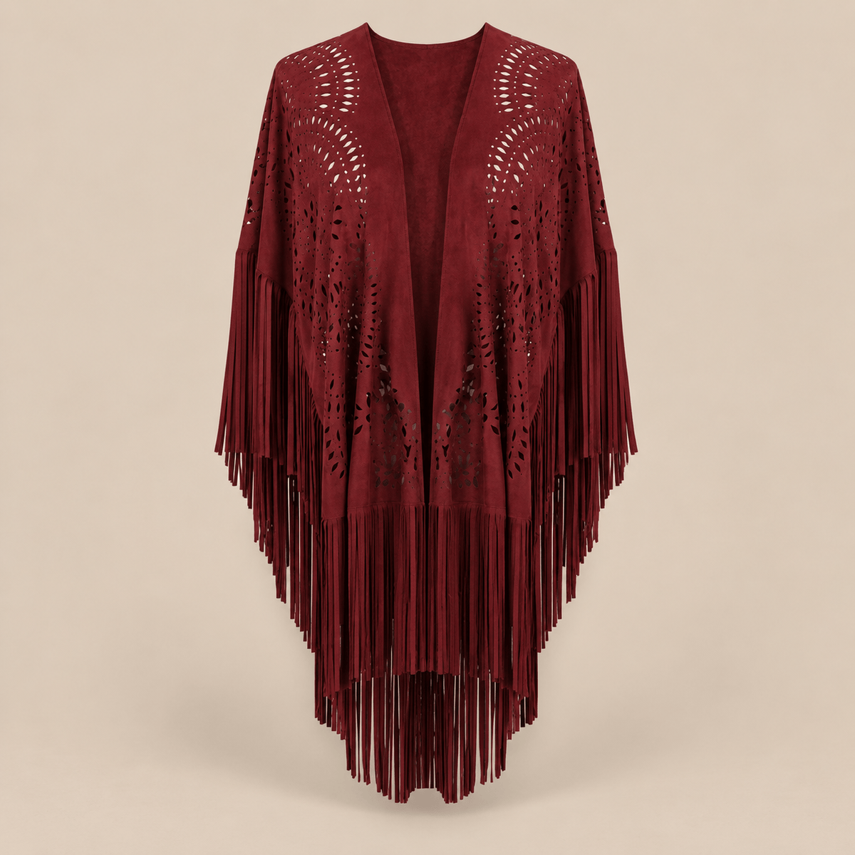 Ton poncho Poncho Polyester Camel En Suédine