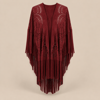 Ton poncho Poncho Polyester Camel En Suédine