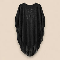 Ton poncho Poncho Polyester Camel En Suédine