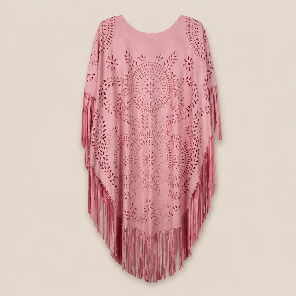 Ton poncho Poncho Polyester Camel En Suédine