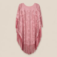 Ton poncho Poncho Polyester Camel En Suédine
