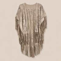 Ton poncho Poncho Polyester Camel En Suédine