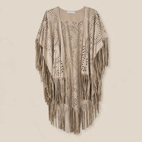 Ton poncho Poncho Polyester Camel En Suédine