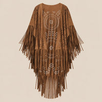 Ton poncho Poncho Polyester Camel En Suédine