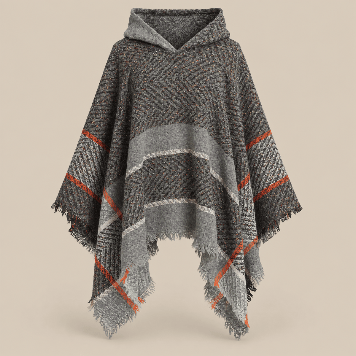Ton poncho Poncho Printemps À Capuche À Carreaux