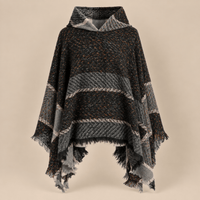 Ton poncho Poncho Printemps À Capuche À Carreaux