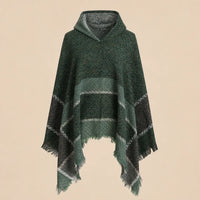 Ton poncho Poncho Printemps À Capuche À Carreaux