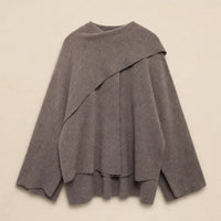 Ton poncho Poncho Pull Femme En Maille Col Écharpe
