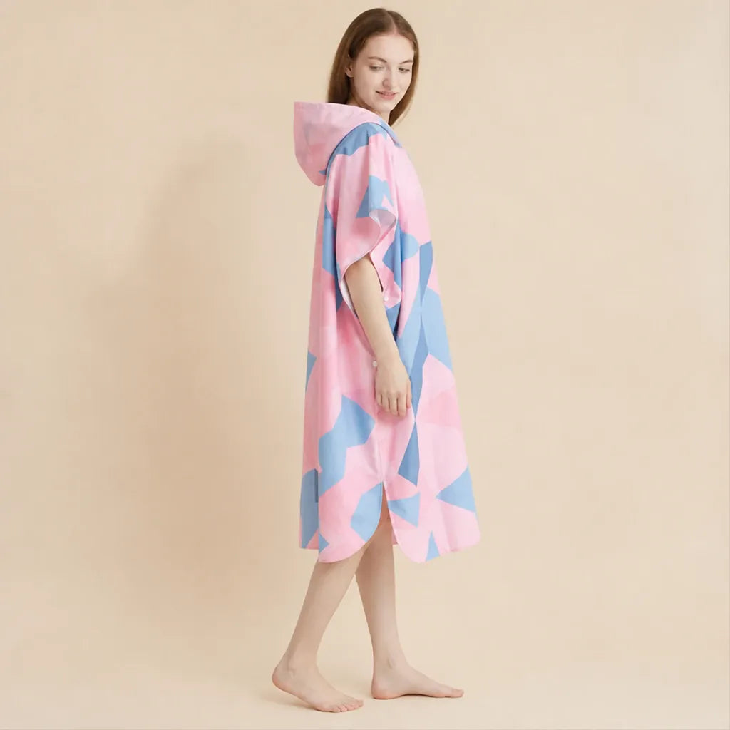 Ton poncho Poncho Surf Femme En Microfibre Séchage Rapide