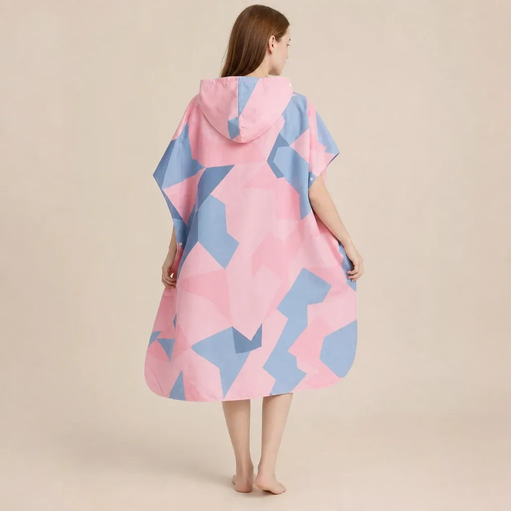 Ton poncho Poncho Surf Femme En Microfibre Séchage Rapide