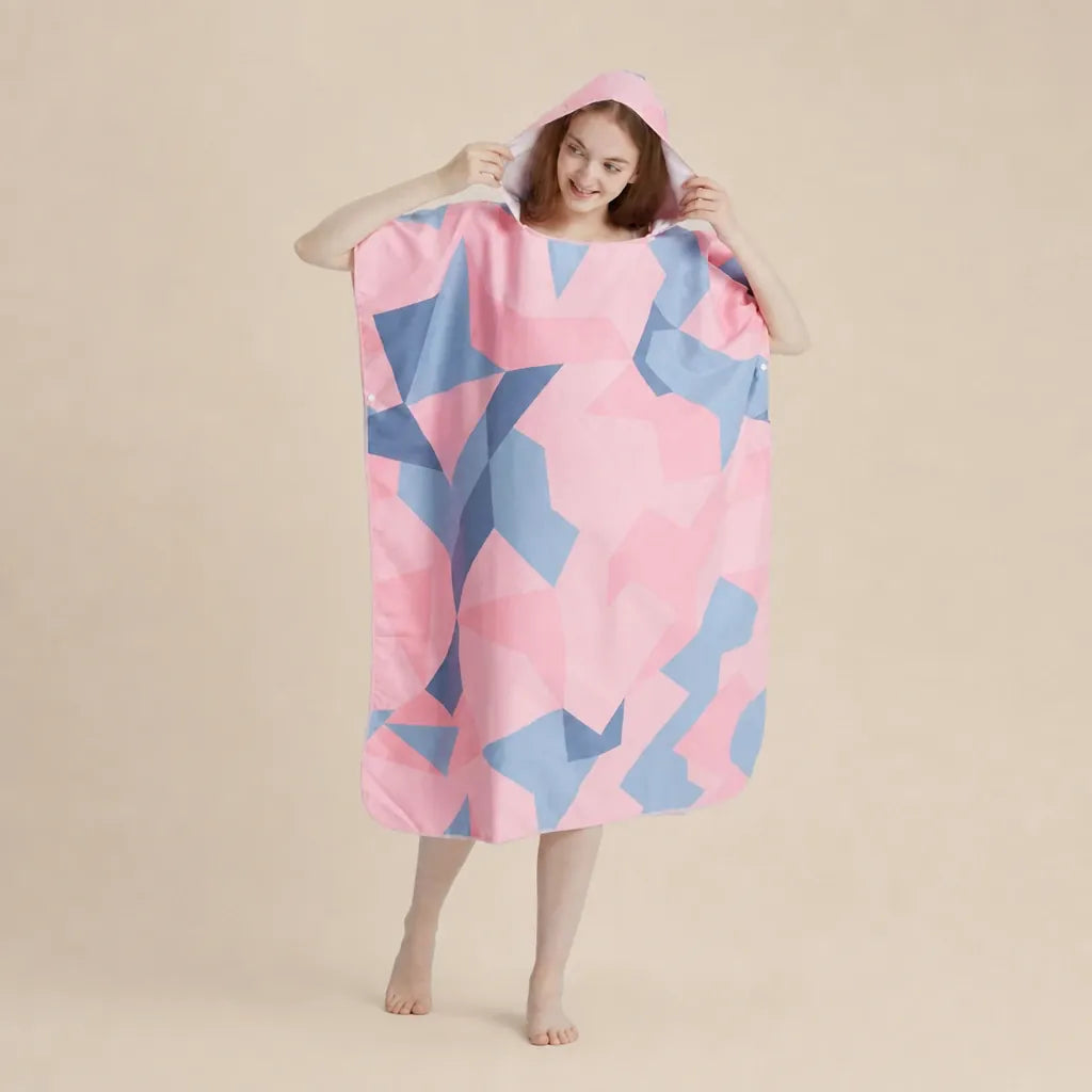 Ton poncho Poncho Surf Femme En Microfibre Séchage Rapide