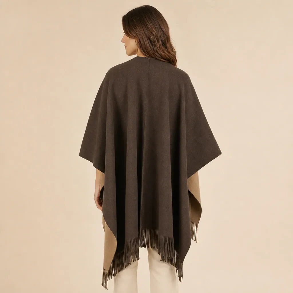 Ton poncho Poncho Toutes Saisons Asymétrique À Franges