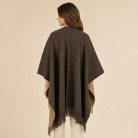 Ton poncho Poncho Toutes Saisons Asymétrique À Franges
