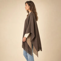 Ton poncho Poncho Toutes Saisons Asymétrique À Franges