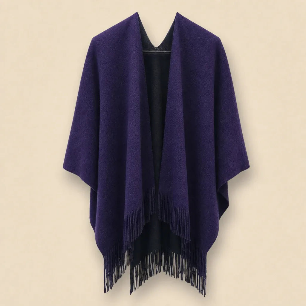 Ton poncho Poncho Toutes Saisons Asymétrique À Franges