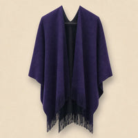 Ton poncho Poncho Toutes Saisons Asymétrique À Franges