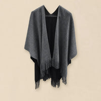Ton poncho Poncho Toutes Saisons Asymétrique À Franges