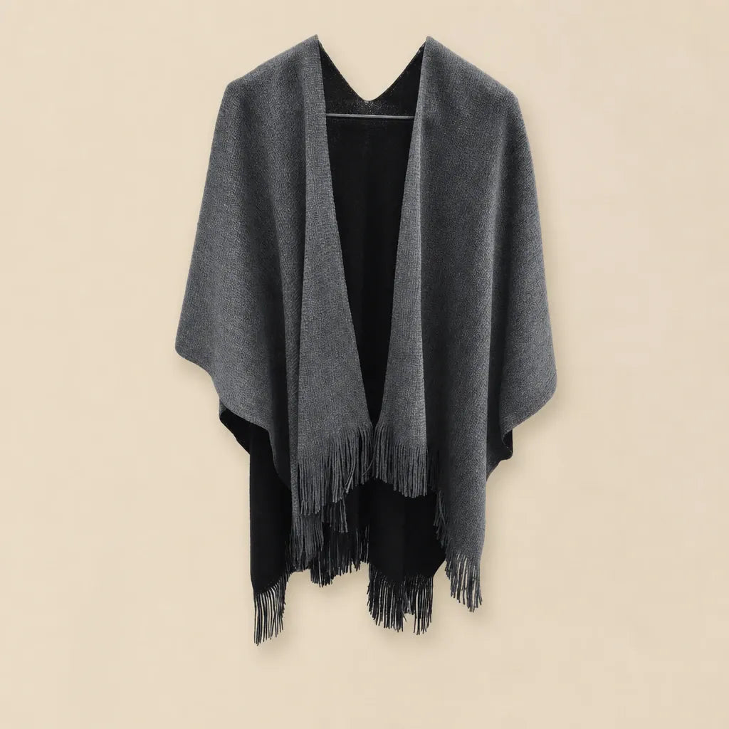 Ton poncho Poncho Toutes Saisons Asymétrique À Franges