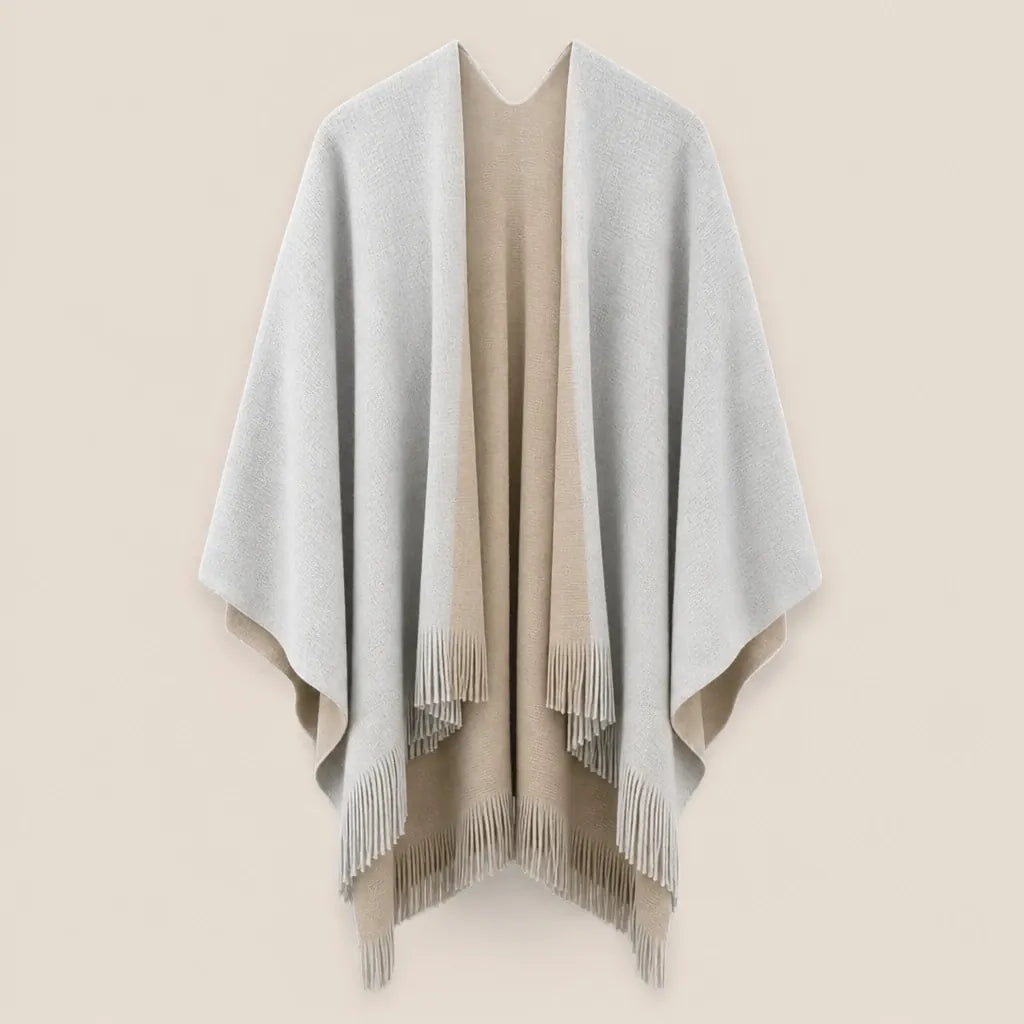 Ton poncho Poncho Toutes Saisons Asymétrique À Franges