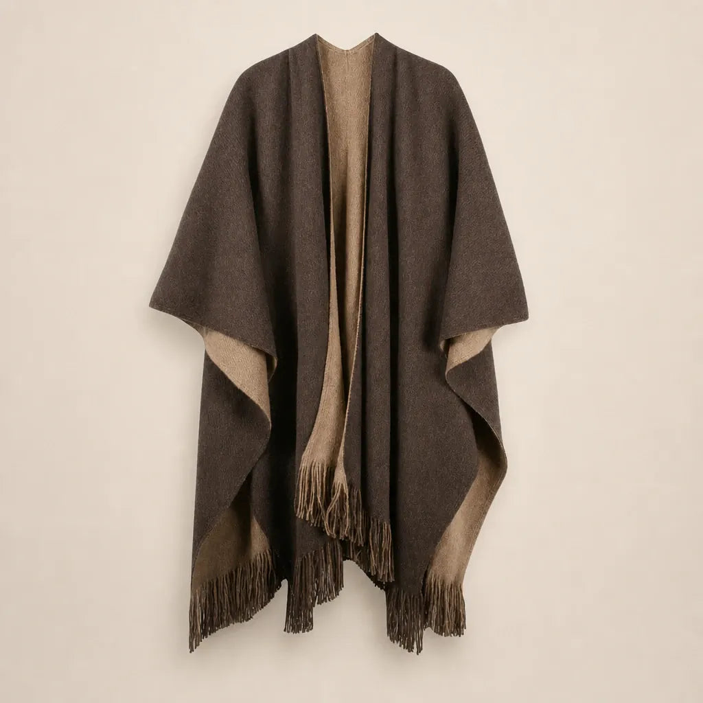 Ton poncho Poncho Toutes Saisons Asymétrique À Franges