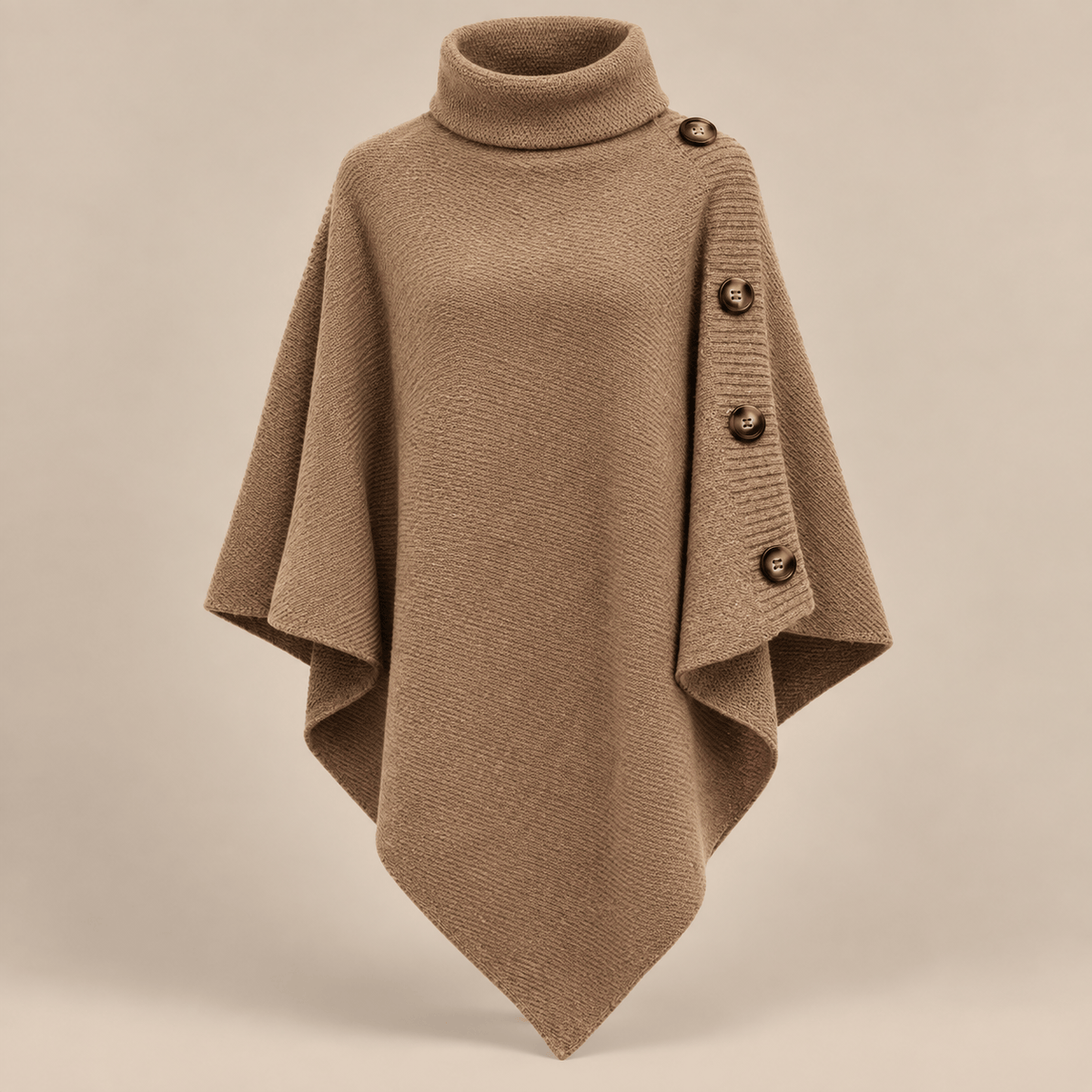 Ton poncho Pull Poncho Col Roulé Asymétrique