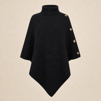 Ton poncho Pull Poncho Col Roulé Asymétrique