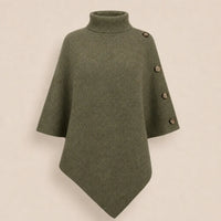 Ton poncho Pull Poncho Col Roulé Asymétrique