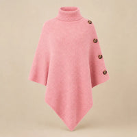 Ton poncho Pull Poncho Col Roulé Asymétrique