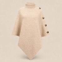 Ton poncho Pull Poncho Col Roulé Asymétrique