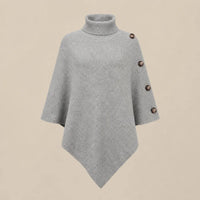 Ton poncho Pull Poncho Col Roulé Asymétrique