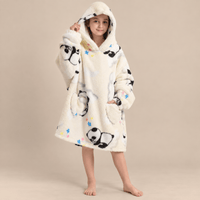 Ton poncho Sweat couverture à capuche enfant en polaire épaisse