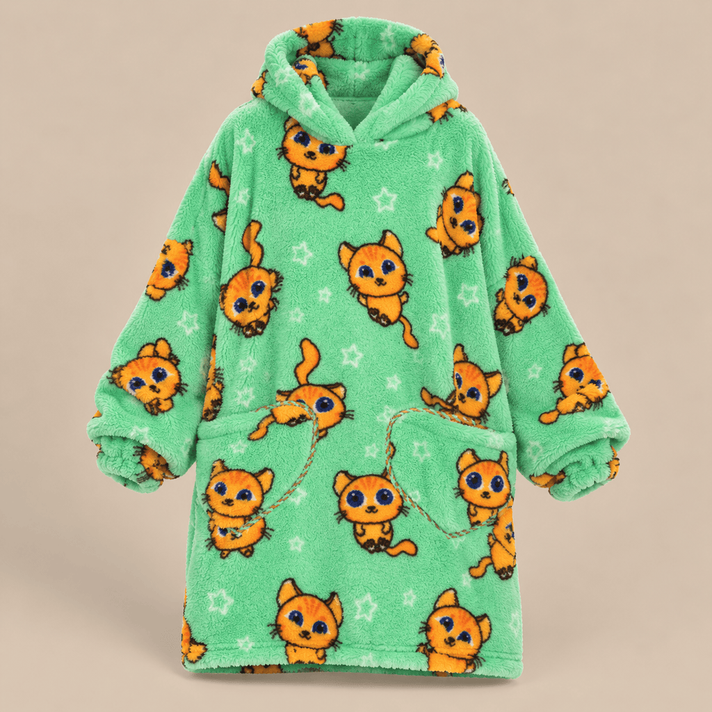 Ton poncho Sweat couverture à capuche enfant en polaire épaisse